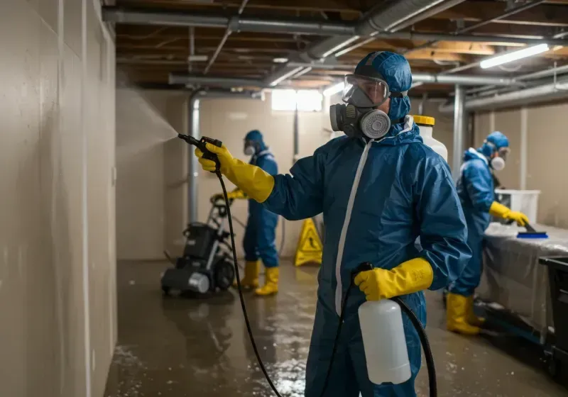 Basement Sanitization and Antimicrobial Treatment process in Plain View, NC